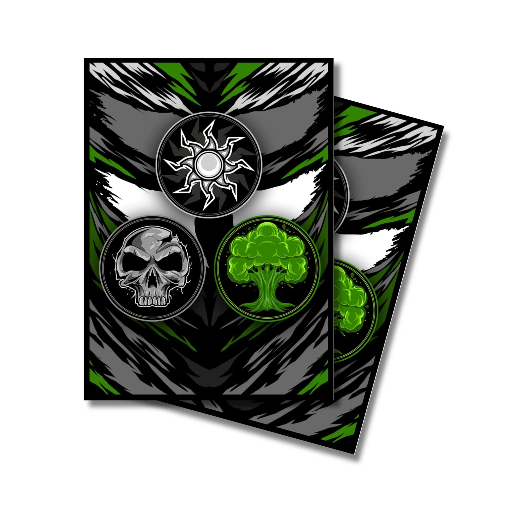 Abzan Sleeves: White Black Green Mana - Realm Guard MTG Sleeves - 100 ct Abzan Sleeves: White Black Green Mana - Realm Guard MTG Sleeves - 100 ct
