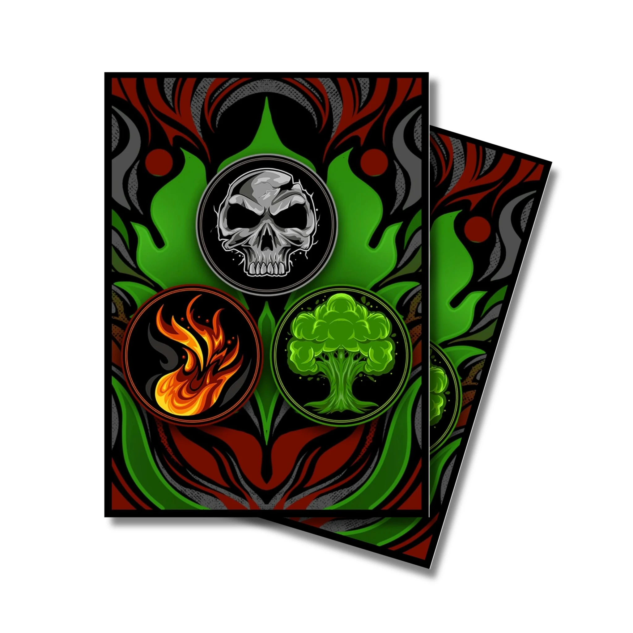 Jund Sleeves: Black Red Green Mana - Realm Guard MTG Sleeves - 100 ct Jund Sleeves: Black Red Green Mana - Realm Guard MTG Sleeves - 100 ct