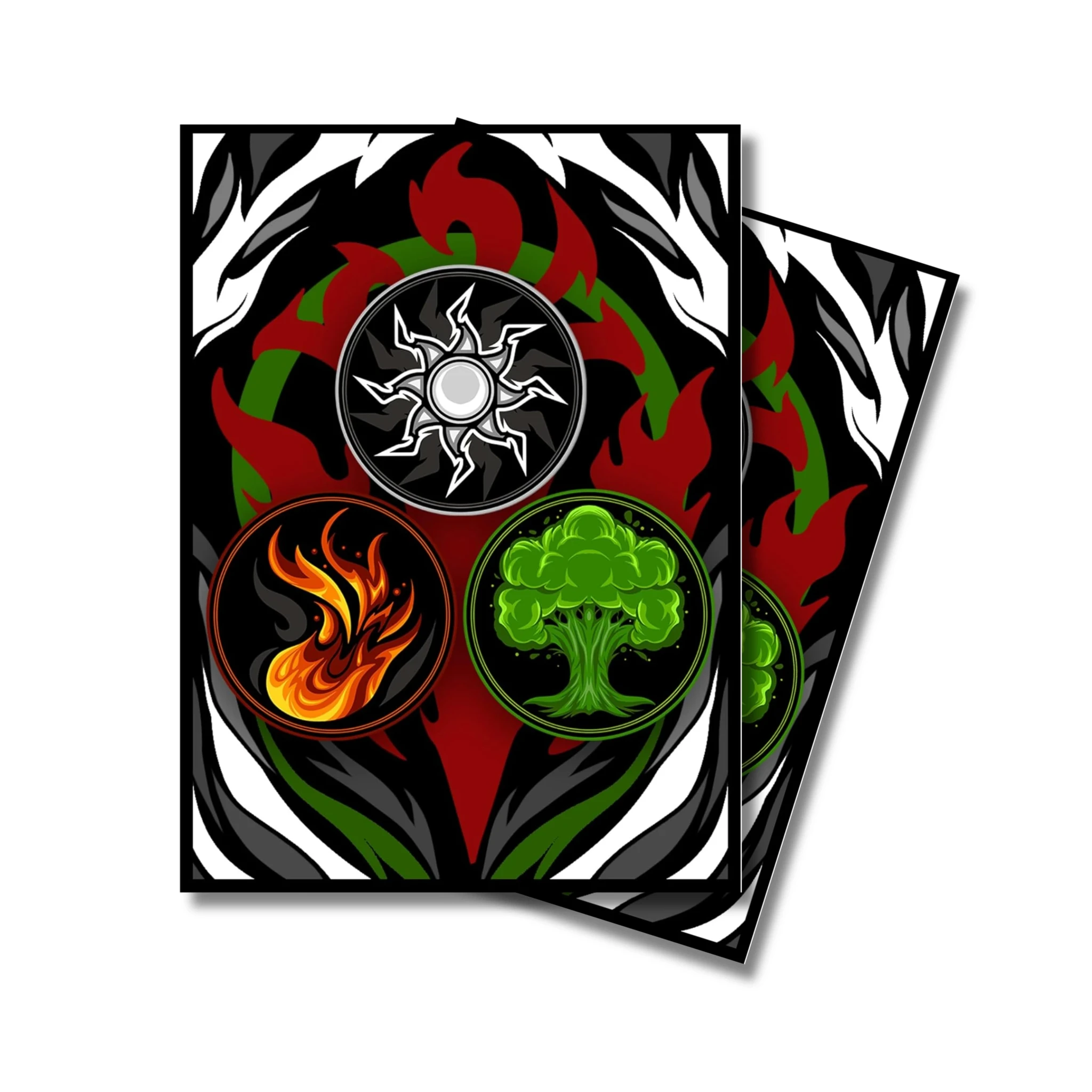 Naya Sleeves: White Red Green Mana - Realm Guard MTG Sleeves - 100 ct | MTG Sleeves & Toploaders | Gaming Accessories | Backwoods Wizards Naya Sleeves: White Red Green Mana - Realm Guard MTG Sleeves - 100 ct | MTG Sleeves & Toploaders | Gaming Accessories | Backwoods Wizards