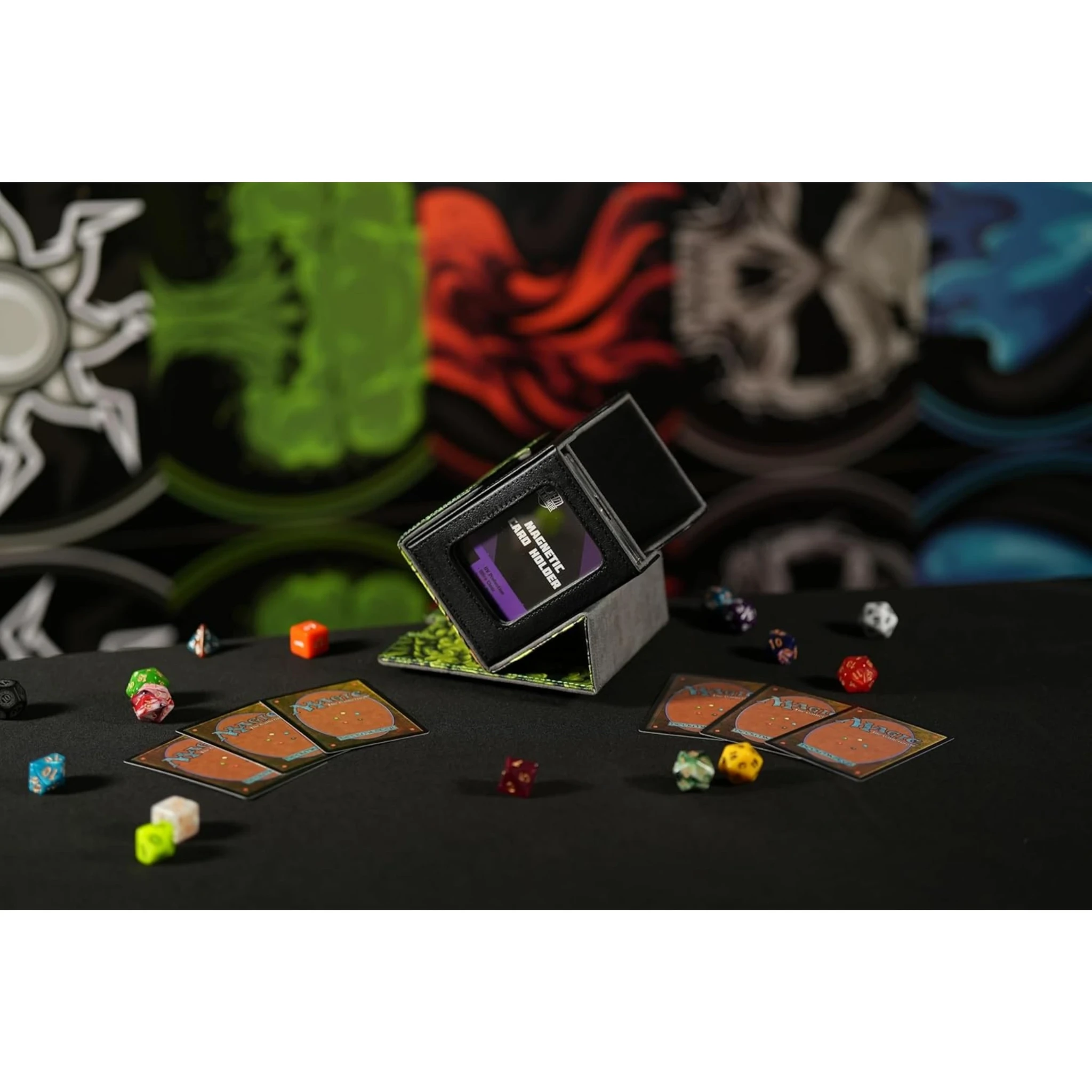 mtg card holder Realm Guard Ai Armor Commander Deck Box Hold and help contain weaving cards rather than standard playing cards used for the purpose of playing card games Realm Guard Forest Symbol MTG
